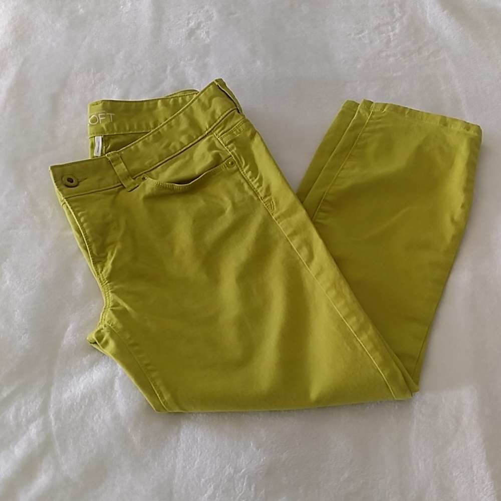 LOFT Yellow Ankle Pants